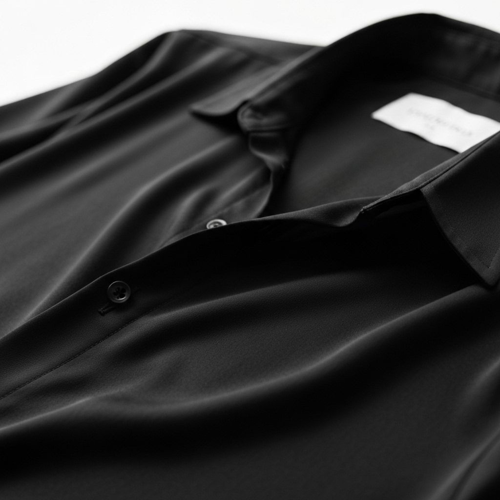 Camisa de Seda preta
